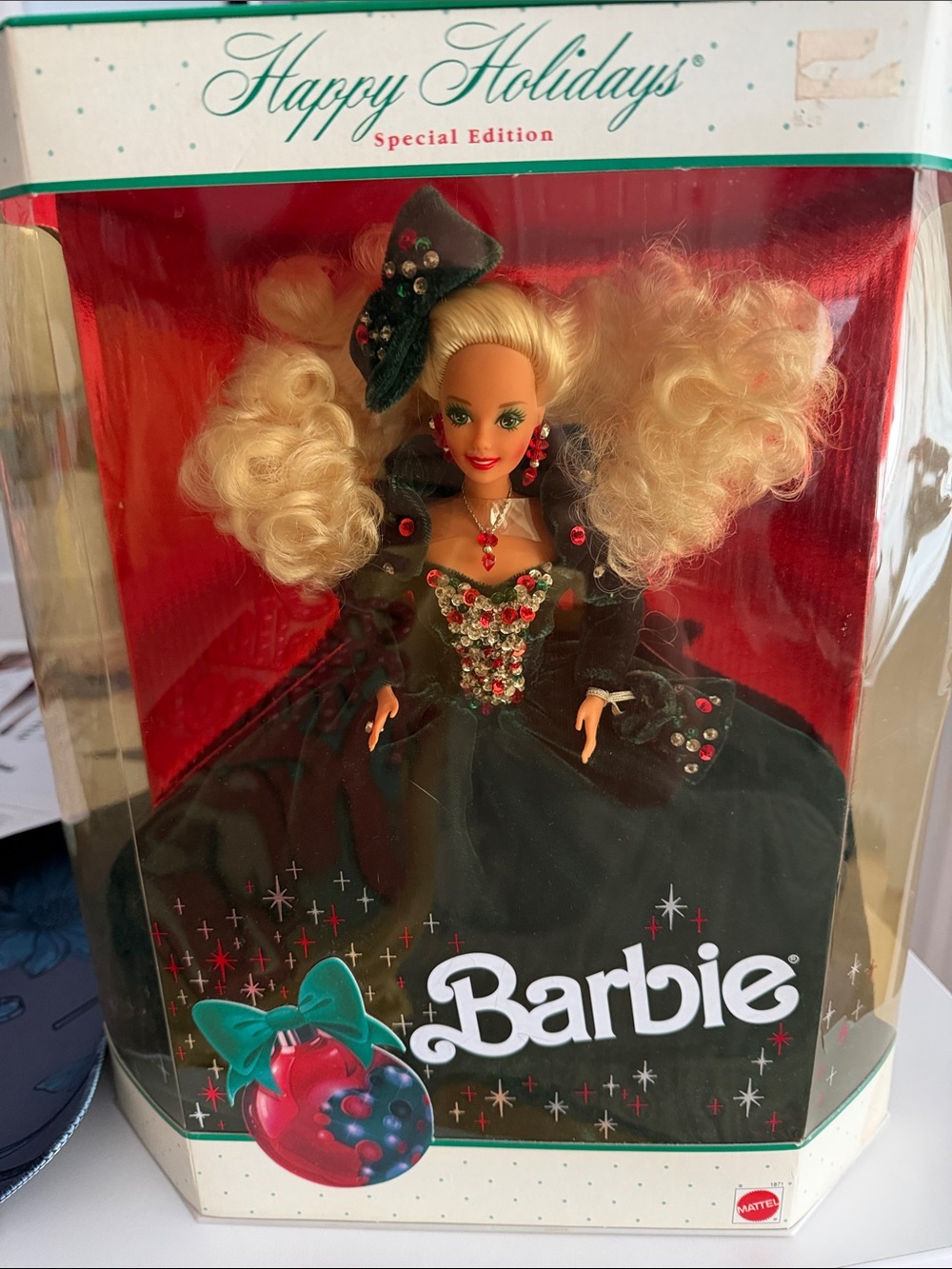 1991 Barbie Happy Holidays Special Edition Doll - Black & Red